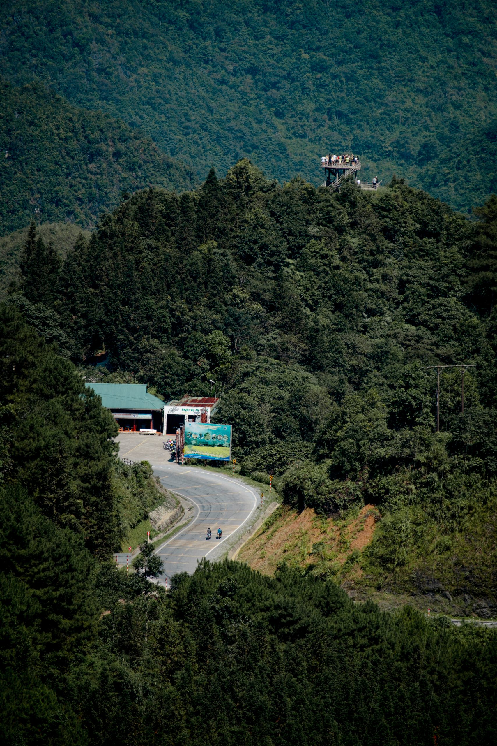 Riding through mountains